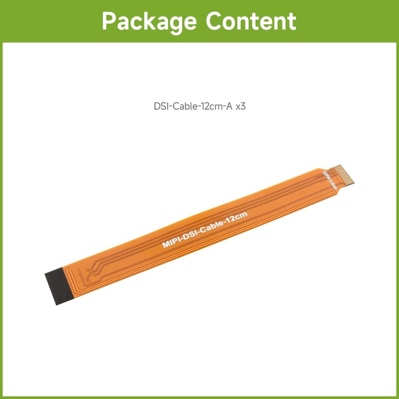 Waveshare 3PCS DSI 12cm FPC Flexible Cable, Type A, Straight FPC Cable, 15pin to 22pin - Image 2